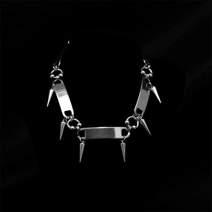 Titanium Steel Rivet Choker nyaklánc - uniszex