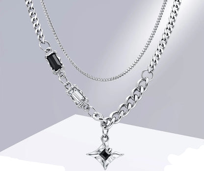 Black Star Charm Choker nyaklánc