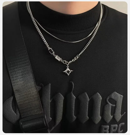 Black Star Charm Choker nyaklánc