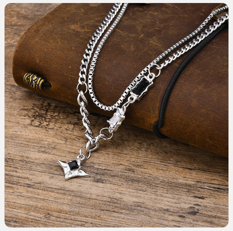 Black Star Charm Choker nyaklánc