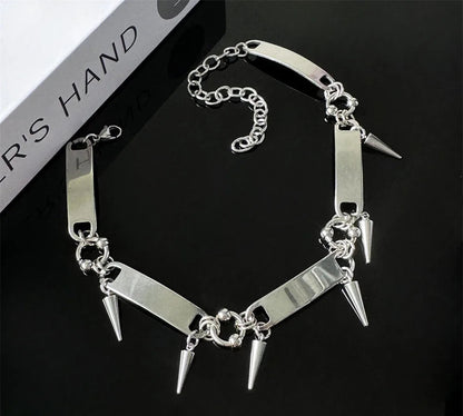 Titanium Steel Rivet Choker nyaklánc - uniszex