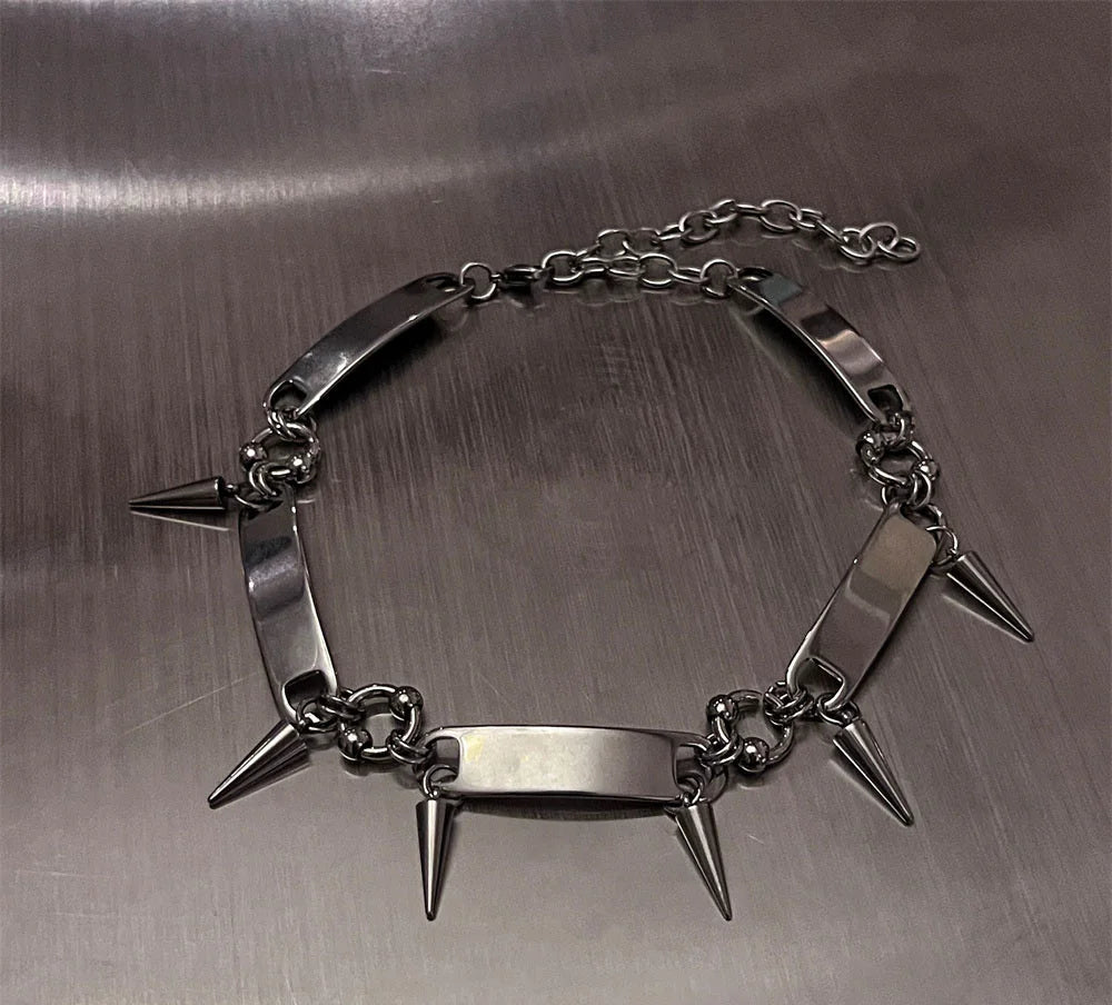 Titanium Steel Rivet Choker nyaklánc - uniszex