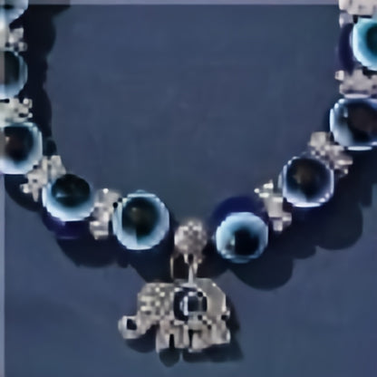 Blue Devil's Eye Palm Pendant gyöngyös karkötő – Boho stílus